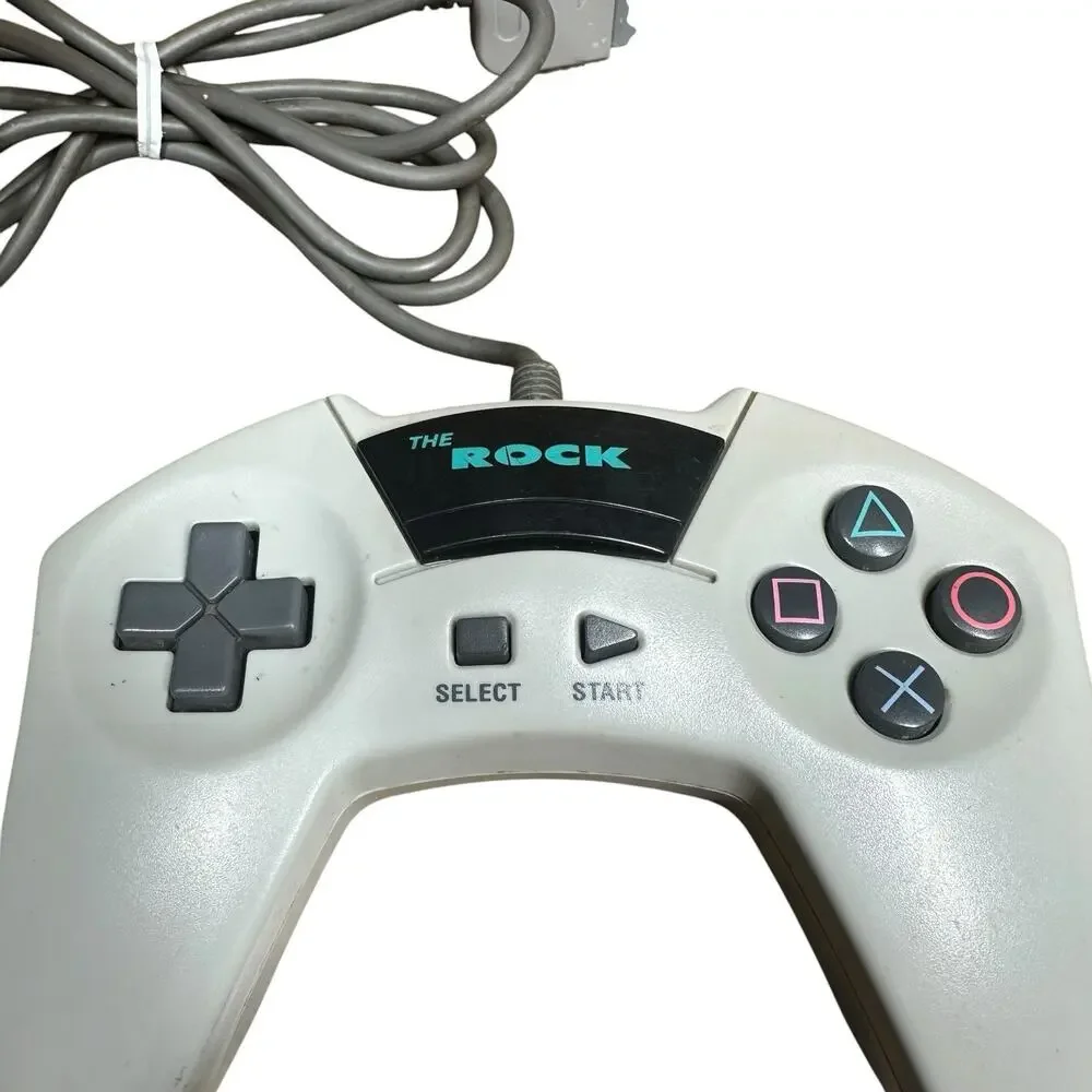 Vtg Nuby The Rock NB-700 Sony PlayStation 1 PS1 Controller GamePad Game Pad Gray